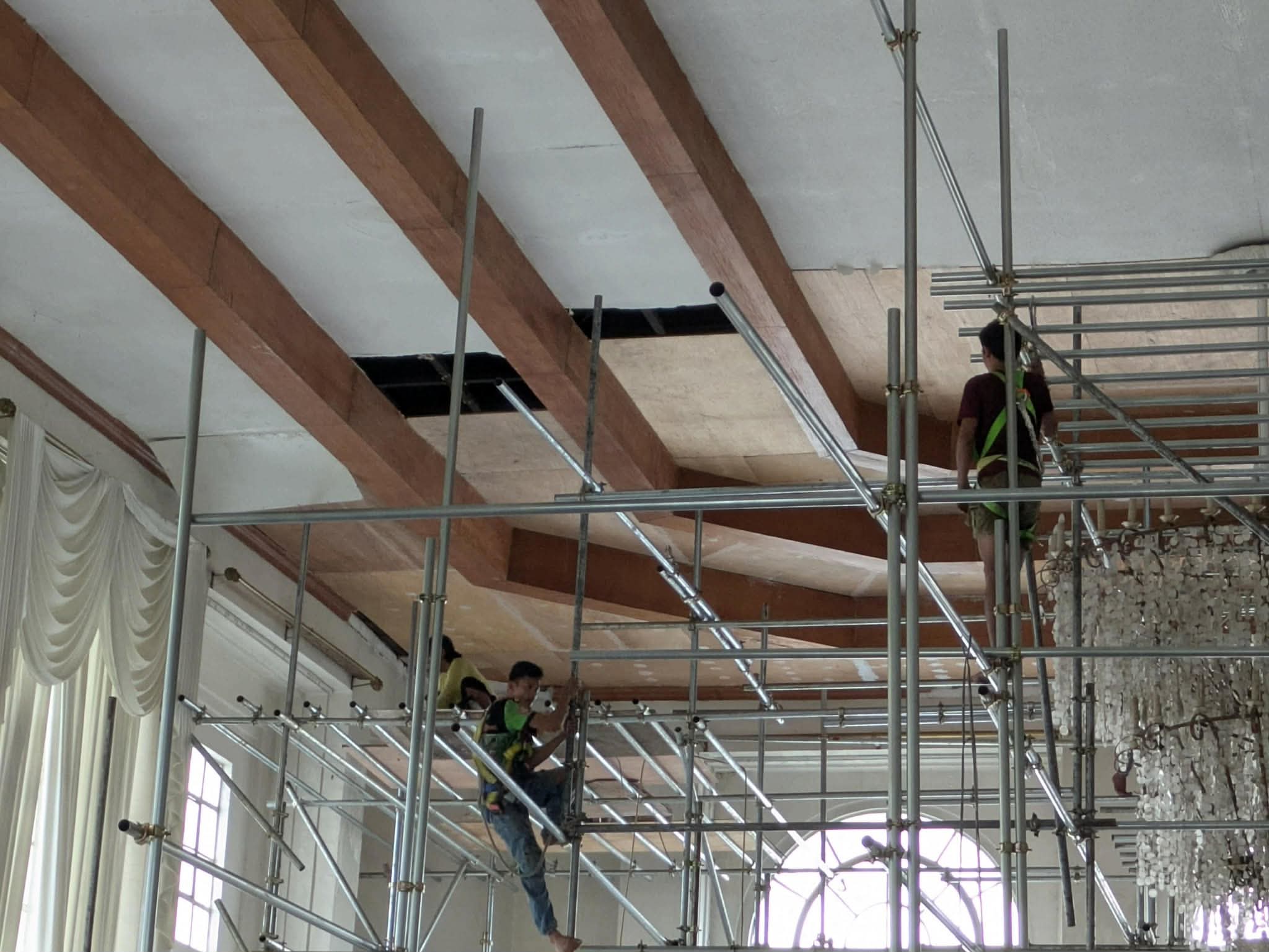 P1M rehabilitation underway for Capitol Social Hall ceiling