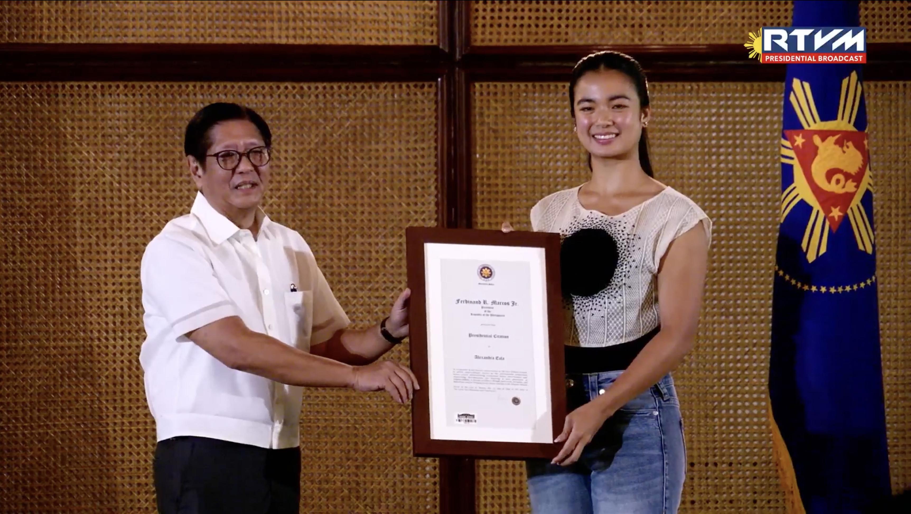 Marcos honors Alex Eala for historic Wimbledon campaign