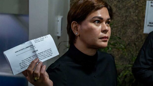 Duterte posts P360,000 bail over grave threats charges
