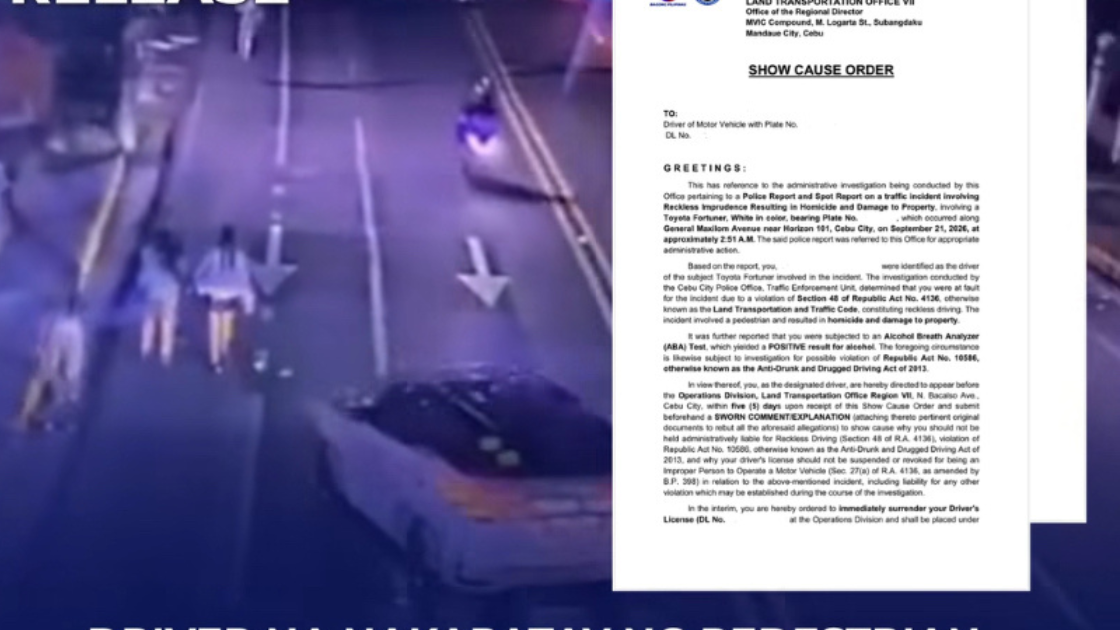 LTO-7 issues show cause order, preventive suspension after fatal crash 